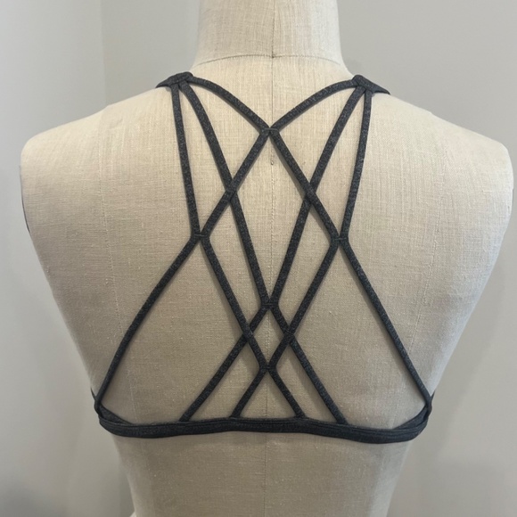 Lululemon dark heather grey cross cross back sports bra - Picture 2 of 2